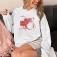 Drum Kit Drummer Band Musical Instrument Rock Music Unisex Hoodie