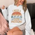 I Need A Good Paddling Retro Sunset Canoe Raglan Baseball Tee Unisex Hoodie