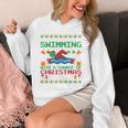 Swimming Christmas Party Swim Swimmer Christmas Ugly Style Unisex Hoodie