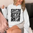 Swimming Cycling Running Triathlon Running Swimming Unisex Hoodie