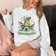 T-Rex Drumming With Drum Kit And Musical Notes Unisex Hoodie T-Rex Drumming With Drum Kit And Musical Notes Unisex Hoodie