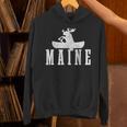 Maine Canoe Kayak Moose USA America Souvenir Unisex Hoodie