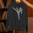 Muay Thai Martial Arts Typography Kickboxer Girls Kickboxing Unisex Hoodie