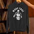 Muay Thai Skeleton Fighter MMA Club Coach Martial Arts Fight Unisex Hoodie