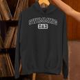 Swimming Dad Athletic Lettering Fathers Day Coach Unisex Hoodie