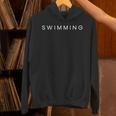 Swimming Minimalist Text Swimmer Coach Unisex Hoodie Swimming Minimalist Text Swimmer Coach Unisex Hoodie