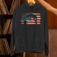 Swimming Swim Team Distressed American Flag USA Swimmer Unisex Hoodie