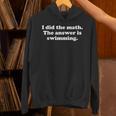 Swimming Or Swimmer Swim Coach Men Women Girls Boys Unisex Hoodie
