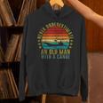 Never Underestimate An Old Man With a Canoe Retro Sleeveless Unisex Hoodie