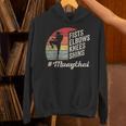 Women's Muay Thai Martial Arts Fighter Retro Vintage Sunset Graphic Unisex Hoodie