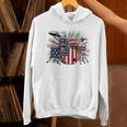 Drum Kit With American Flag Graphic For Musicians Unisex Hoodie Drum Kit With American Flag Graphic For Musicians Unisex Hoodie