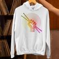 Drummer Drumsticks Fist Drum Kit Sweatshirt Unisex Hoodie