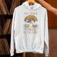 Kayak Kayak Vintage Mountains Canoe Kayak Raglan Baseball Tee Unisex Hoodie