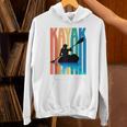 Kayaking Kayak Retro Art Canoe Raglan Baseball Tee Unisex Hoodie