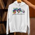 Peace Love Swim Tie Dye Swimmer Swimming Summer Trip Unisex Hoodie
