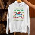 Swimming Christmas Party Swim Swimmer Christmas Ugly Style Unisex Hoodie