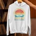 Never Underestimate An Old Man With a Canoe Retro Raglan Baseball Tee Unisex Hoodie