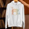 Vintage Drummer Drum Kit Unisex Hoodie