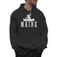 Maine Canoe Kayak Moose USA America Souvenir Men Hoodie, trending gift