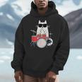 Cat Wearing Sunglasses Playing Drums Drum Kit Musician Men Hoodie Cat Wearing Sunglasses Playing Drums Drum Kit Musician Men Hoodie
