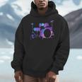 Cool Drum Kit Percussion Vintage Retro Drummer Costume Men Hoodie Cool Drum Kit Percussion Vintage Retro Drummer Costume Men Hoodie