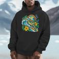 Green Sea Turtle Surfs Past a Canoe Paddle Sleeveless Men Hoodie Green Sea Turtle Surfs Past a Canoe Paddle Sleeveless Men Hoodie