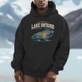 Lakes Lake Ontario Fishing Canoe Lighthouse Outdoor Men Hoodie Lakes Lake Ontario Fishing Canoe Lighthouse Outdoor Men Hoodie