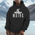 Maine Canoe Kayak Moose USA America Souvenir Men Hoodie