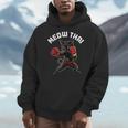 Meow Thai Muay Thai Boxing Cat Martial Arts MMA Boxer Men Hoodie