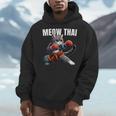 Muay Thai Cat Meow Thai Boxing Martial Art Kids Men Hoodie