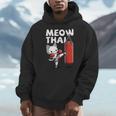 Muay Thai Cat Meow Thai Thai Boxing For Youth Muay Thai Men Hoodie