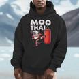 Muay Thai Moo Thai Thai Boxing For Youth Muay Thai Cow Men Hoodie
