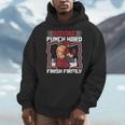 Punch Hard Finish Firmly Kickboxer Fan Muay Thai Boxing Men Hoodie