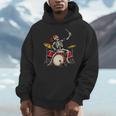 Skeleton Drummer Skull Drum Kit Halloween Sleeveless Men Hoodie