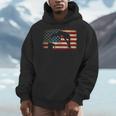 Swimming Swim Team Distressed American Flag USA Swimmer Men Hoodie