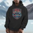 USA Canoe Kayak Paddling American Flag Emblem Men Hoodie
