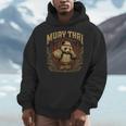 Vintage Muay Thai Gym Thai Boxing Training Fighter Panda Men Hoodie