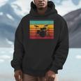 Women's Retro Drum Kit Silhouette With Color Stripes Men Hoodie Women's Retro Drum Kit Silhouette With Color Stripes Men Hoodie