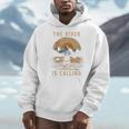 Kayak Kayak Vintage Mountains Canoe Kayak Raglan Baseball Tee Men Hoodie