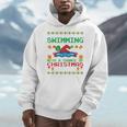 Swimming Christmas Party Swim Swimmer Christmas Ugly Style Men Hoodie Swimming Christmas Party Swim Swimmer Christmas Ugly Style Men Hoodie
