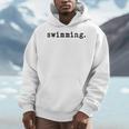 Swimming Enthusiast Minimalist Water Sports Men Hoodie
