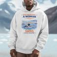 Swimming Never Underestimate A Woman Swim In Her Seventies Men Hoodie Swimming Never Underestimate A Woman Swim In Her Seventies Men Hoodie