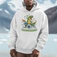 T-Rex Drumming With Drum Kit And Musical Notes Men Hoodie T-Rex Drumming With Drum Kit And Musical Notes Men Hoodie