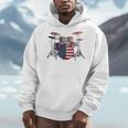 USA Patriotic Drum Kit American Flag Drum Set Men Hoodie USA Patriotic Drum Kit American Flag Drum Set Men Hoodie