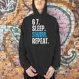 67 Sleep Swim Repeat Swimming Swimmer 67 Meme Men Hoodie