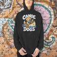 Canoe Dogs Golden Retriever Paddling Graphic Men Hoodie