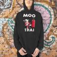 Moo Thai Muay Thai Thai Boxing For Kids Muay Thai Cow Men Hoodie