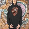 Muay Thai Fighter Teep Push Kick Minimal Line Art Clean Men Hoodie