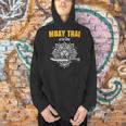Muay Thai Sak Yant MMA Tattoo Tiger Lion Knife Martial Art Men Hoodie