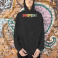 Retro Swimming Vintage Swimming Swimmer Men Hoodie